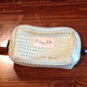 Blue and gold mini bag